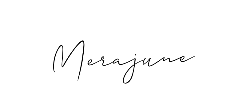 Design your own signature with our free online signature maker. With this signature software, you can create a handwritten (Allison_Script) signature for name Merajune. Merajune signature style 2 images and pictures png