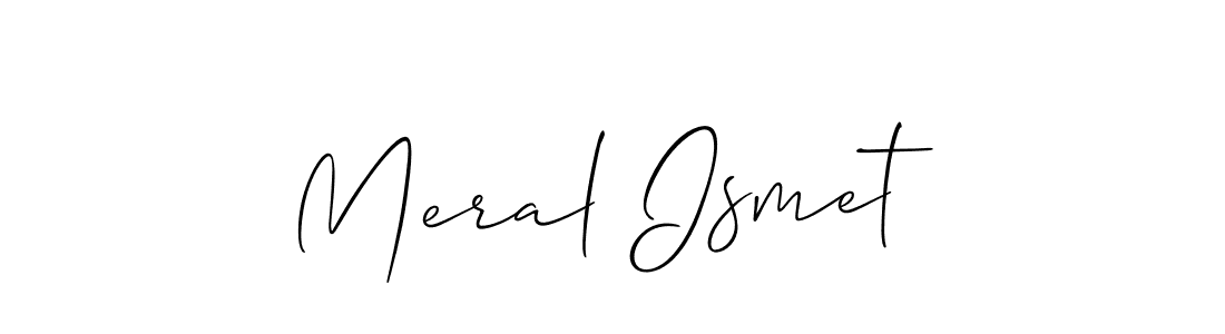 Also we have Meral Ismet name is the best signature style. Create professional handwritten signature collection using Allison_Script autograph style. Meral Ismet signature style 2 images and pictures png