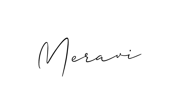 if you are searching for the best signature style for your name Meravi. so please give up your signature search. here we have designed multiple signature styles  using Allison_Script. Meravi signature style 2 images and pictures png