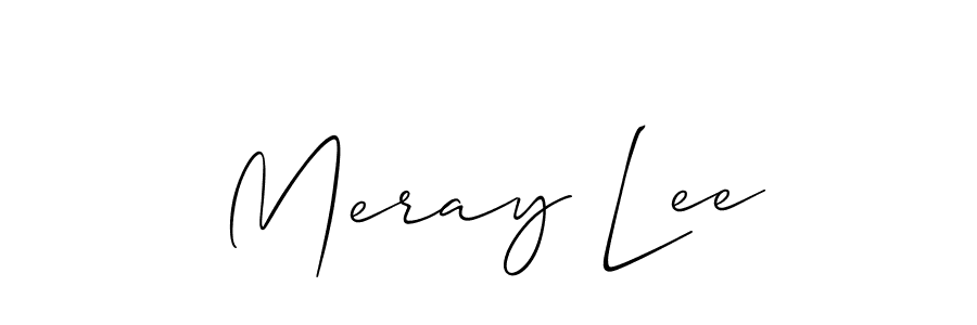 Also we have Meray Lee name is the best signature style. Create professional handwritten signature collection using Allison_Script autograph style. Meray Lee signature style 2 images and pictures png