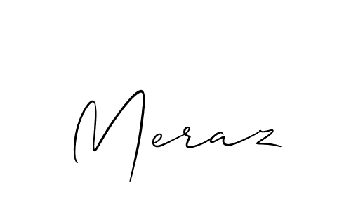 How to make Meraz name signature. Use Allison_Script style for creating short signs online. This is the latest handwritten sign. Meraz signature style 2 images and pictures png