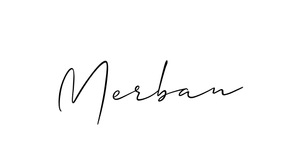 Best and Professional Signature Style for Merban. Allison_Script Best Signature Style Collection. Merban signature style 2 images and pictures png