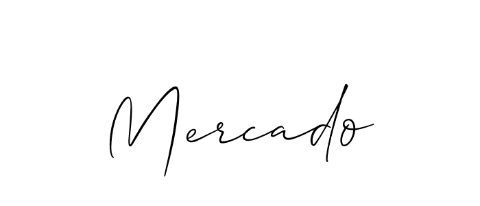 How to make Mercado name signature. Use Allison_Script style for creating short signs online. This is the latest handwritten sign. Mercado signature style 2 images and pictures png