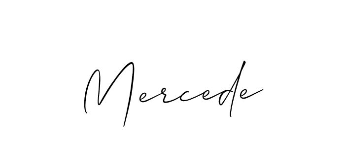 Design your own signature with our free online signature maker. With this signature software, you can create a handwritten (Allison_Script) signature for name Mercede. Mercede signature style 2 images and pictures png