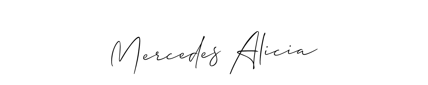 Mercedes Alicia stylish signature style. Best Handwritten Sign (Allison_Script) for my name. Handwritten Signature Collection Ideas for my name Mercedes Alicia. Mercedes Alicia signature style 2 images and pictures png