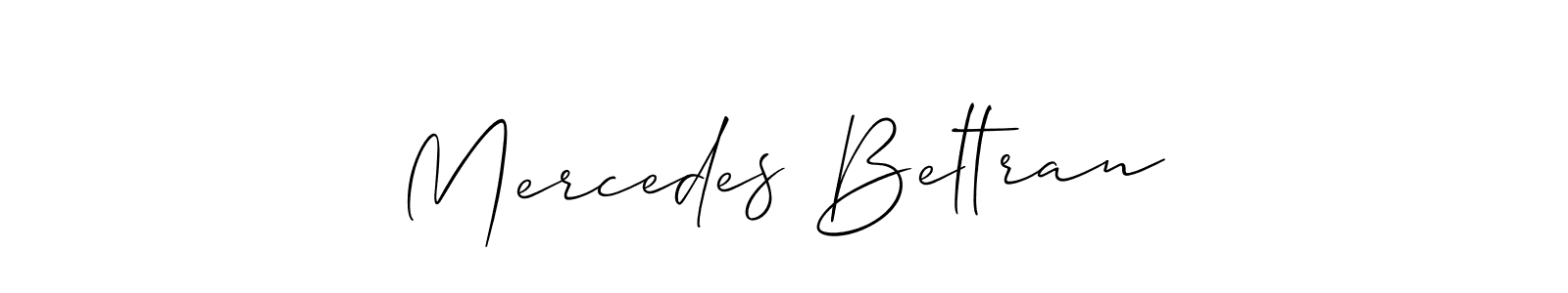 It looks lik you need a new signature style for name Mercedes Beltran. Design unique handwritten (Allison_Script) signature with our free signature maker in just a few clicks. Mercedes Beltran signature style 2 images and pictures png