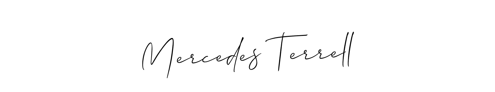 Create a beautiful signature design for name Mercedes Terrell. With this signature (Allison_Script) fonts, you can make a handwritten signature for free. Mercedes Terrell signature style 2 images and pictures png