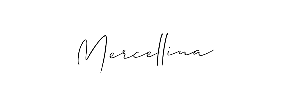 It looks lik you need a new signature style for name Mercellina. Design unique handwritten (Allison_Script) signature with our free signature maker in just a few clicks. Mercellina signature style 2 images and pictures png