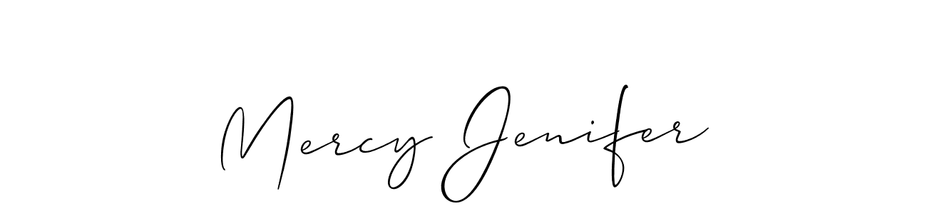 Design your own signature with our free online signature maker. With this signature software, you can create a handwritten (Allison_Script) signature for name Mercy Jenifer. Mercy Jenifer signature style 2 images and pictures png