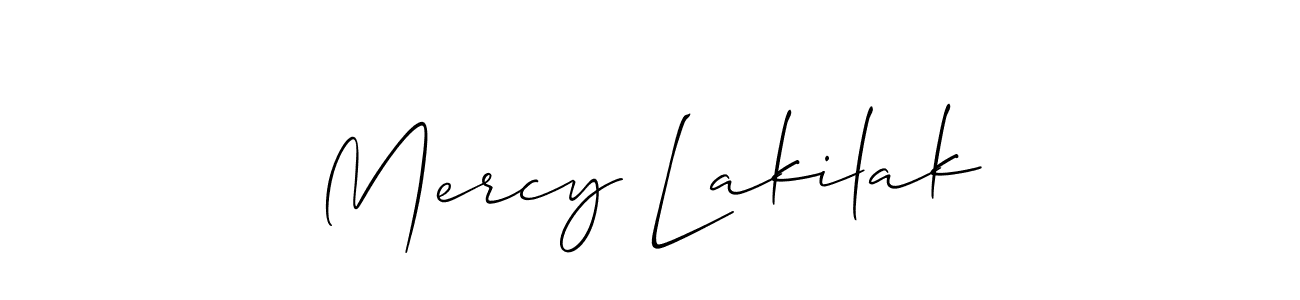 You should practise on your own different ways (Allison_Script) to write your name (Mercy Lakilak) in signature. don't let someone else do it for you. Mercy Lakilak signature style 2 images and pictures png