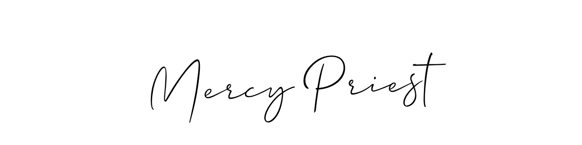 Best and Professional Signature Style for Mercy Priest. Allison_Script Best Signature Style Collection. Mercy Priest signature style 2 images and pictures png
