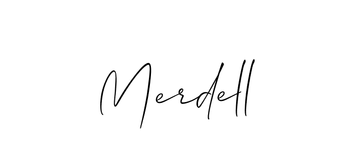 Also we have Merdell name is the best signature style. Create professional handwritten signature collection using Allison_Script autograph style. Merdell signature style 2 images and pictures png