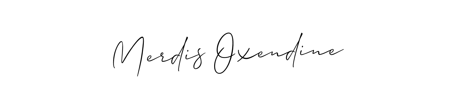 How to Draw Merdis Oxendine signature style? Allison_Script is a latest design signature styles for name Merdis Oxendine. Merdis Oxendine signature style 2 images and pictures png