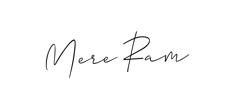 How to make Mere Ram name signature. Use Allison_Script style for creating short signs online. This is the latest handwritten sign. Mere Ram signature style 2 images and pictures png