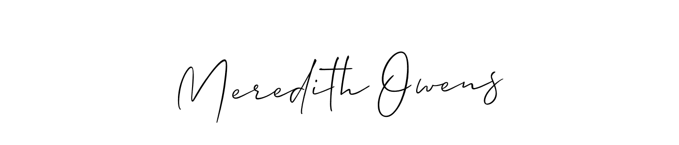 Meredith Owens stylish signature style. Best Handwritten Sign (Allison_Script) for my name. Handwritten Signature Collection Ideas for my name Meredith Owens. Meredith Owens signature style 2 images and pictures png