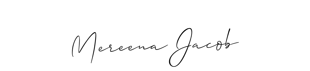 Also You can easily find your signature by using the search form. We will create Mereena Jacob name handwritten signature images for you free of cost using Allison_Script sign style. Mereena Jacob signature style 2 images and pictures png