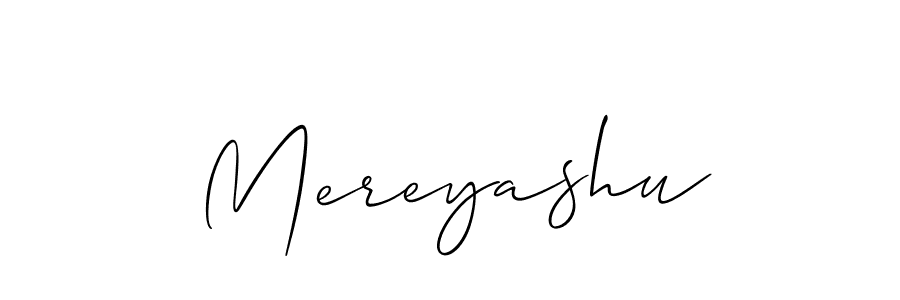 How to make Mereyashu name signature. Use Allison_Script style for creating short signs online. This is the latest handwritten sign. Mereyashu signature style 2 images and pictures png
