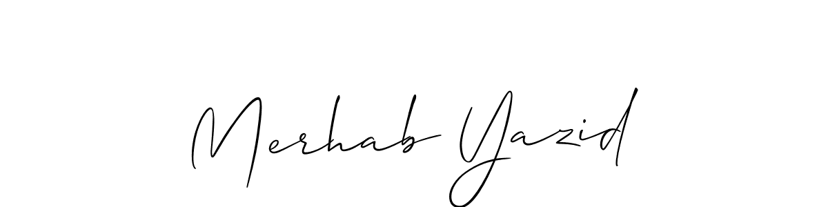 Use a signature maker to create a handwritten signature online. With this signature software, you can design (Allison_Script) your own signature for name Merhab Yazid. Merhab Yazid signature style 2 images and pictures png