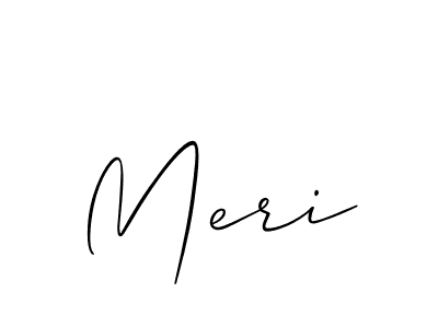 You should practise on your own different ways (Allison_Script) to write your name (Meri) in signature. don't let someone else do it for you. Meri signature style 2 images and pictures png