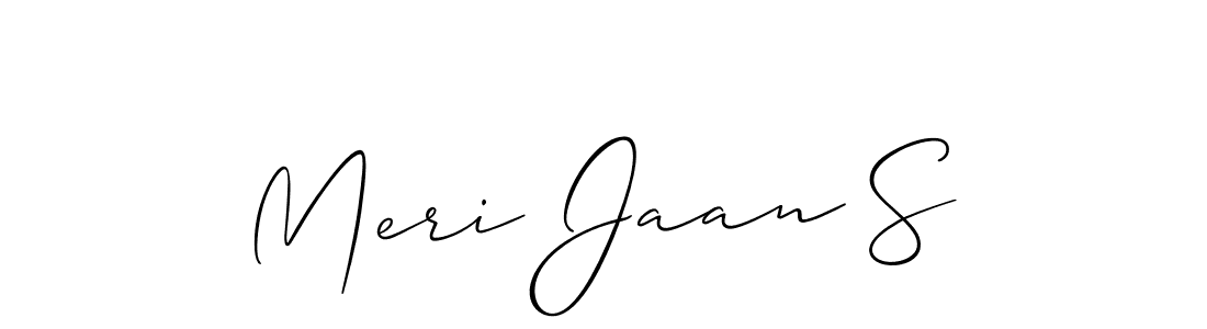 See photos of Meri Jaan S official signature by Spectra . Check more albums & portfolios. Read reviews & check more about Allison_Script font. Meri Jaan S signature style 2 images and pictures png