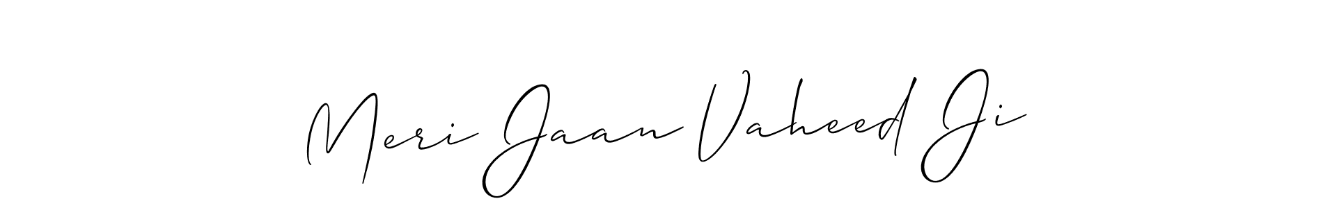 How to Draw Meri Jaan Vaheed Ji signature style? Allison_Script is a latest design signature styles for name Meri Jaan Vaheed Ji. Meri Jaan Vaheed Ji signature style 2 images and pictures png