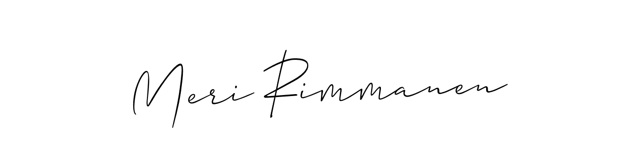 Create a beautiful signature design for name Meri Rimmanen. With this signature (Allison_Script) fonts, you can make a handwritten signature for free. Meri Rimmanen signature style 2 images and pictures png
