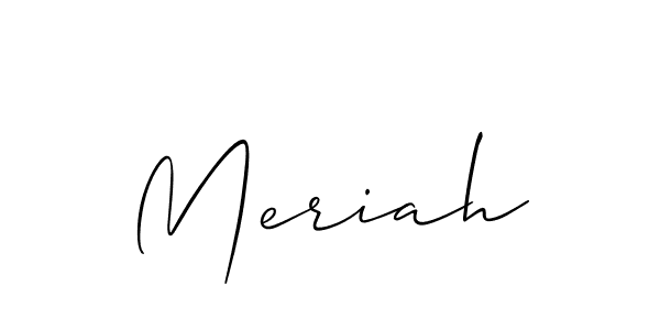 The best way (Allison_Script) to make a short signature is to pick only two or three words in your name. The name Meriah include a total of six letters. For converting this name. Meriah signature style 2 images and pictures png