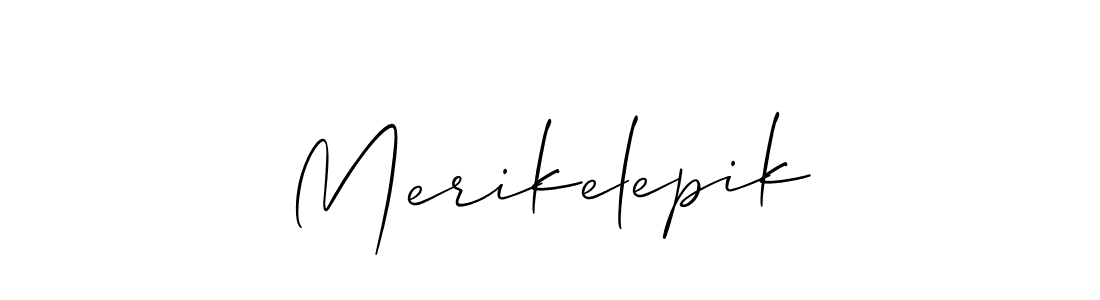 How to make Merikelepik signature? Allison_Script is a professional autograph style. Create handwritten signature for Merikelepik name. Merikelepik signature style 2 images and pictures png