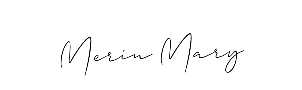 It looks lik you need a new signature style for name Merin Mary. Design unique handwritten (Allison_Script) signature with our free signature maker in just a few clicks. Merin Mary signature style 2 images and pictures png