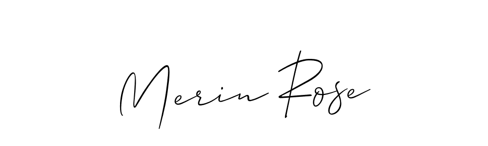 Allison_Script is a professional signature style that is perfect for those who want to add a touch of class to their signature. It is also a great choice for those who want to make their signature more unique. Get Merin Rose name to fancy signature for free. Merin Rose signature style 2 images and pictures png