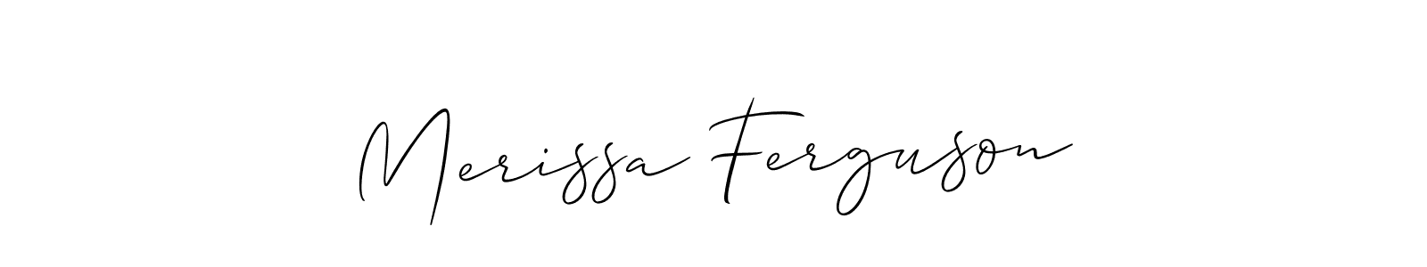 Use a signature maker to create a handwritten signature online. With this signature software, you can design (Allison_Script) your own signature for name Merissa Ferguson. Merissa Ferguson signature style 2 images and pictures png