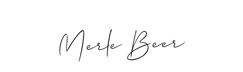 Use a signature maker to create a handwritten signature online. With this signature software, you can design (Allison_Script) your own signature for name Merle Beer. Merle Beer signature style 2 images and pictures png