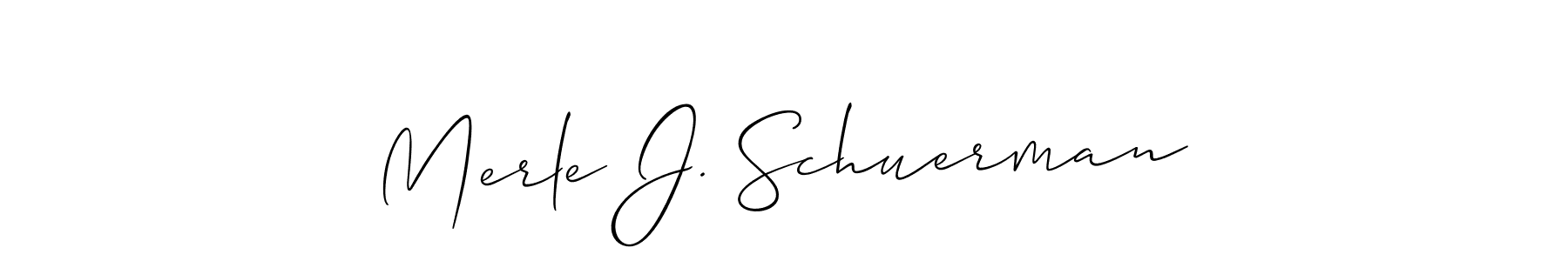 Similarly Allison_Script is the best handwritten signature design. Signature creator online .You can use it as an online autograph creator for name Merle J. Schuerman. Merle J. Schuerman signature style 2 images and pictures png