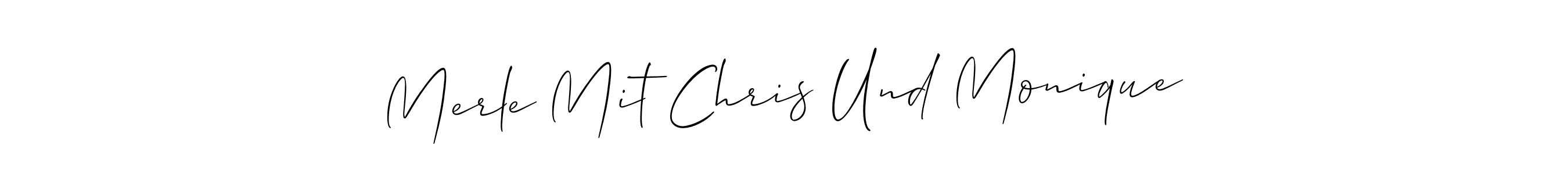 Check out images of Autograph of Merle Mit Chris Und Monique name. Actor Merle Mit Chris Und Monique Signature Style. Allison_Script is a professional sign style online. Merle Mit Chris Und Monique signature style 2 images and pictures png