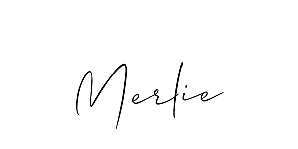 Also we have Merlie name is the best signature style. Create professional handwritten signature collection using Allison_Script autograph style. Merlie signature style 2 images and pictures png