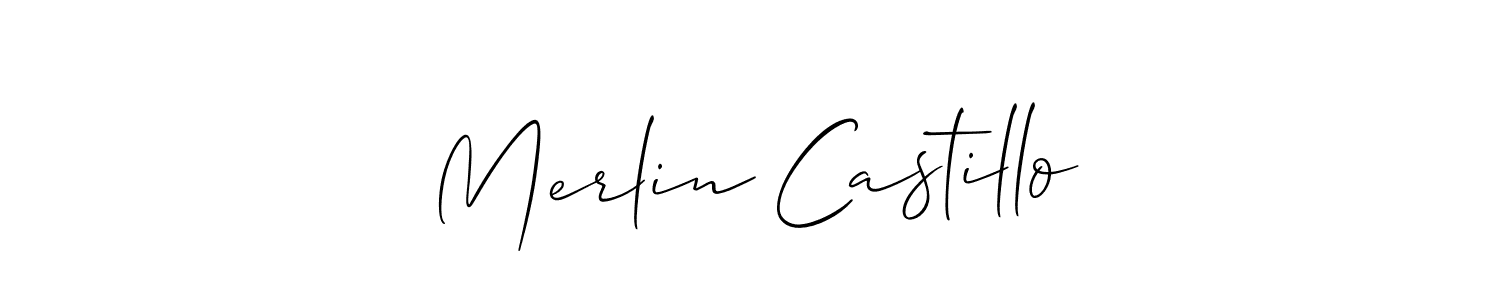 Make a beautiful signature design for name Merlin Castillo. With this signature (Allison_Script) style, you can create a handwritten signature for free. Merlin Castillo signature style 2 images and pictures png