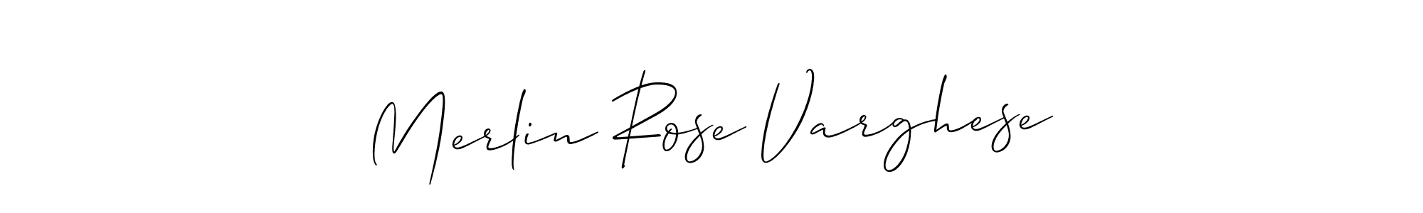 Make a short Merlin Rose Varghese signature style. Manage your documents anywhere anytime using Allison_Script. Create and add eSignatures, submit forms, share and send files easily. Merlin Rose Varghese signature style 2 images and pictures png