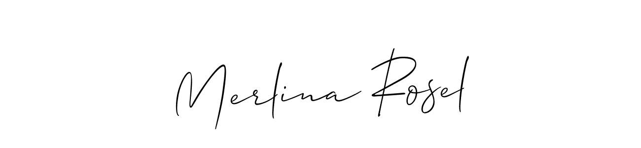 How to Draw Merlina Rosel signature style? Allison_Script is a latest design signature styles for name Merlina Rosel. Merlina Rosel signature style 2 images and pictures png