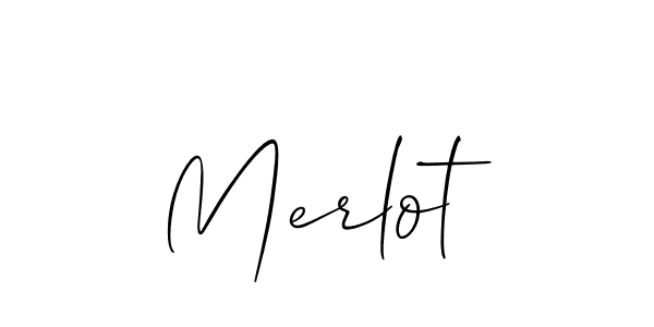 How to make Merlot signature? Allison_Script is a professional autograph style. Create handwritten signature for Merlot name. Merlot signature style 2 images and pictures png