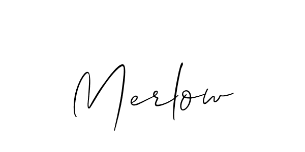 Make a beautiful signature design for name Merlow. With this signature (Allison_Script) style, you can create a handwritten signature for free. Merlow signature style 2 images and pictures png