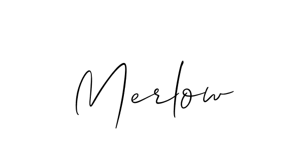 Make a beautiful signature design for name Merlow. With this signature (Allison_Script) style, you can create a handwritten signature for free. Merlow signature style 2 images and pictures png