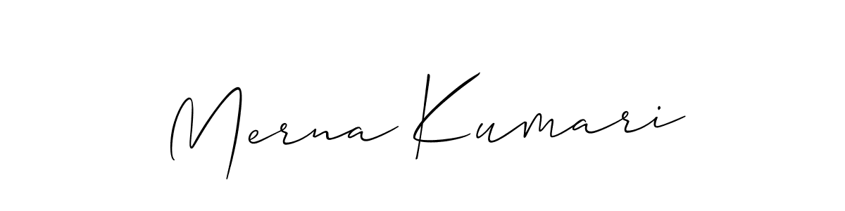 How to Draw Merna Kumari signature style? Allison_Script is a latest design signature styles for name Merna Kumari. Merna Kumari signature style 2 images and pictures png