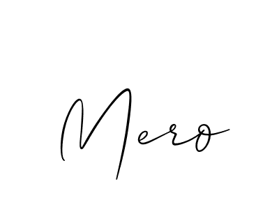 Create a beautiful signature design for name Mero. With this signature (Allison_Script) fonts, you can make a handwritten signature for free. Mero signature style 2 images and pictures png