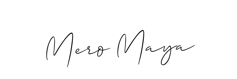 Mero Maya stylish signature style. Best Handwritten Sign (Allison_Script) for my name. Handwritten Signature Collection Ideas for my name Mero Maya. Mero Maya signature style 2 images and pictures png