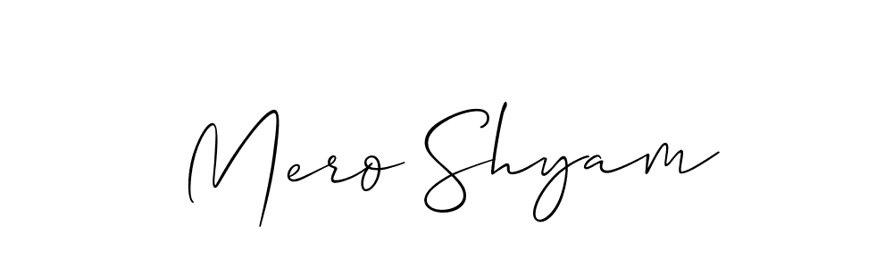 How to make Mero Shyam name signature. Use Allison_Script style for creating short signs online. This is the latest handwritten sign. Mero Shyam signature style 2 images and pictures png