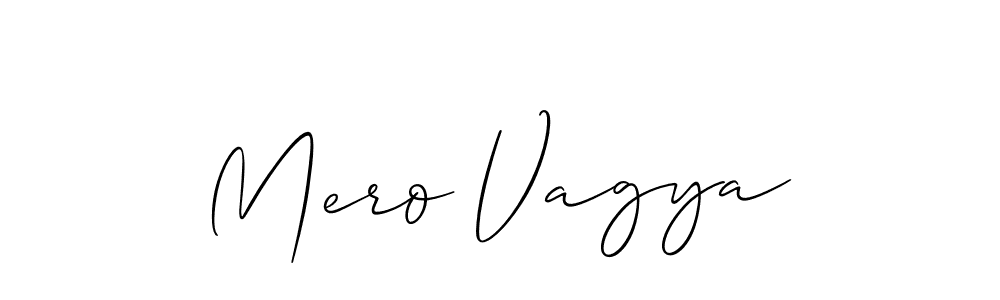 Make a beautiful signature design for name Mero Vagya. With this signature (Allison_Script) style, you can create a handwritten signature for free. Mero Vagya signature style 2 images and pictures png