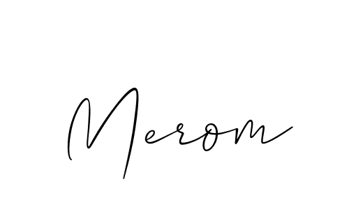 if you are searching for the best signature style for your name Merom. so please give up your signature search. here we have designed multiple signature styles  using Allison_Script. Merom signature style 2 images and pictures png