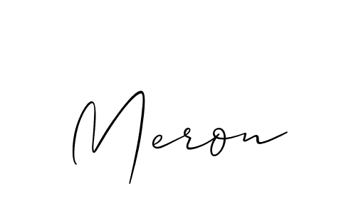 Meron stylish signature style. Best Handwritten Sign (Allison_Script) for my name. Handwritten Signature Collection Ideas for my name Meron. Meron signature style 2 images and pictures png