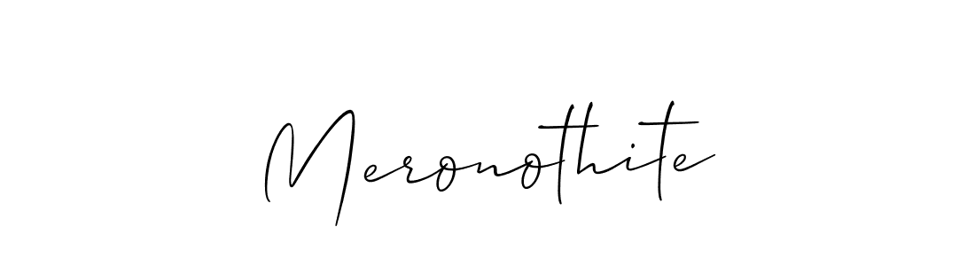 It looks lik you need a new signature style for name Meronothite. Design unique handwritten (Allison_Script) signature with our free signature maker in just a few clicks. Meronothite signature style 2 images and pictures png