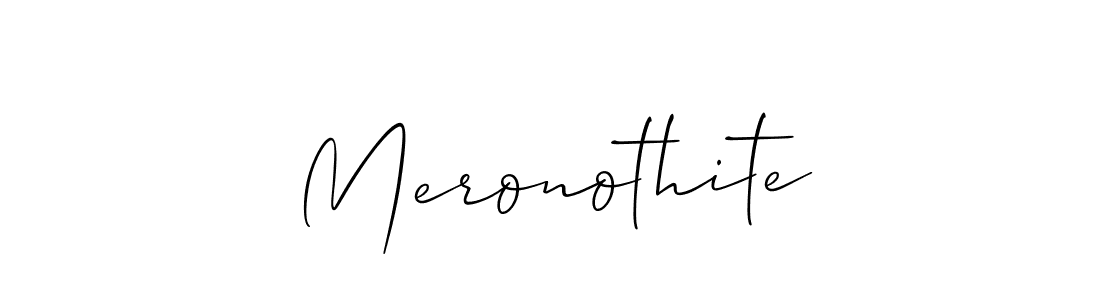 How to Draw Meronothite signature style? Allison_Script is a latest design signature styles for name Meronothite. Meronothite signature style 2 images and pictures png